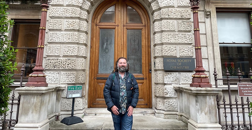 Professor Findlater visited the Royal Society of Chemistry headquarters in London.