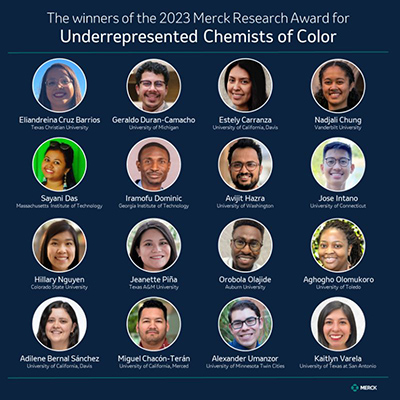Chacón-Terán was one of 16 scientists from across the country to receive the 2023 Merck Research Award for Underrepresented Chemists of Color.